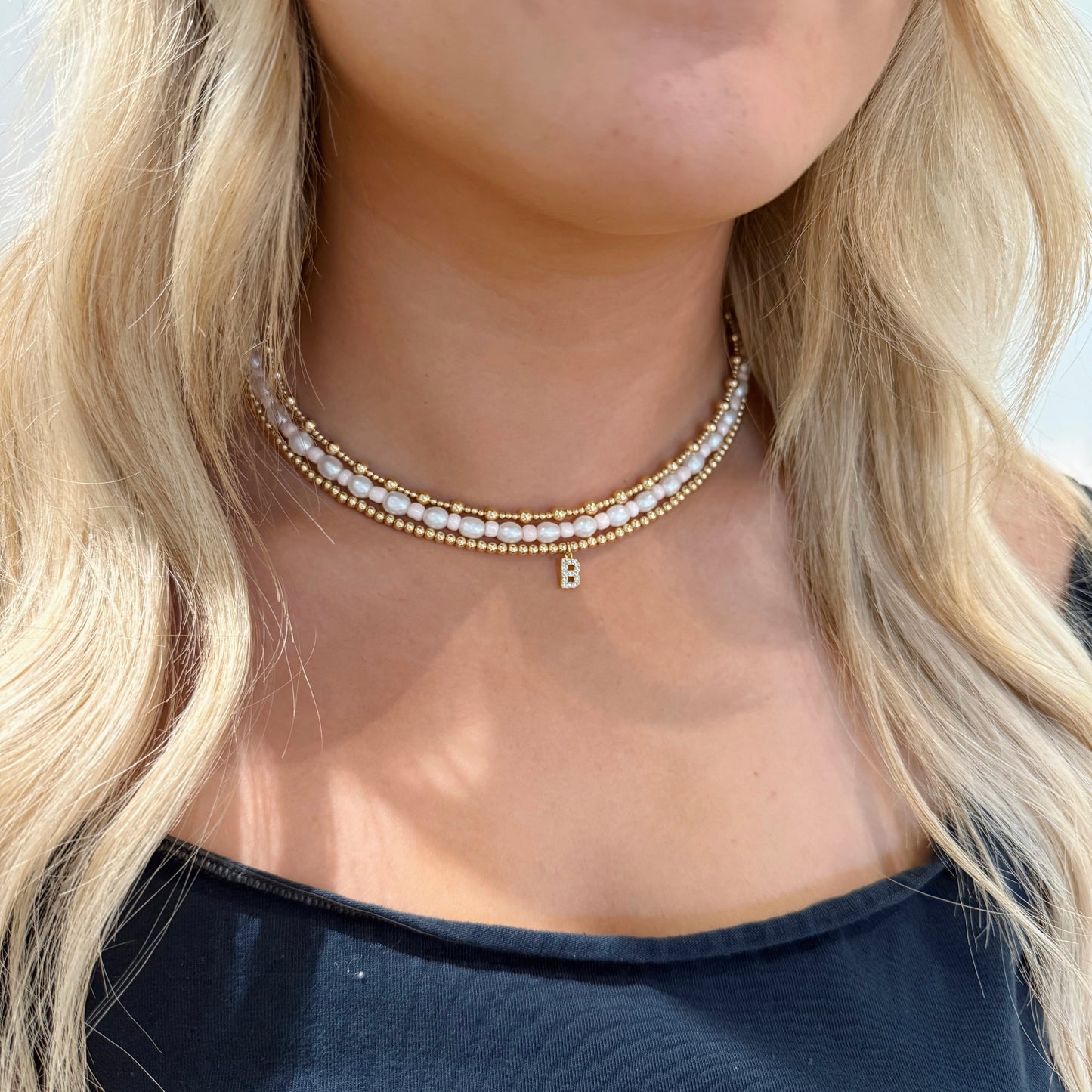Initial Ball Necklace