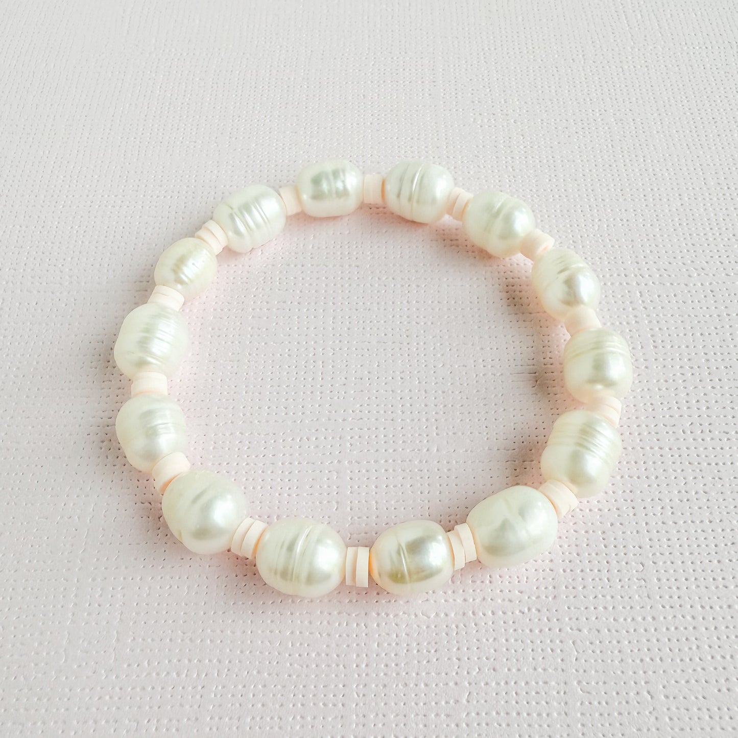 Colorful Pearl Bracelet: Pink